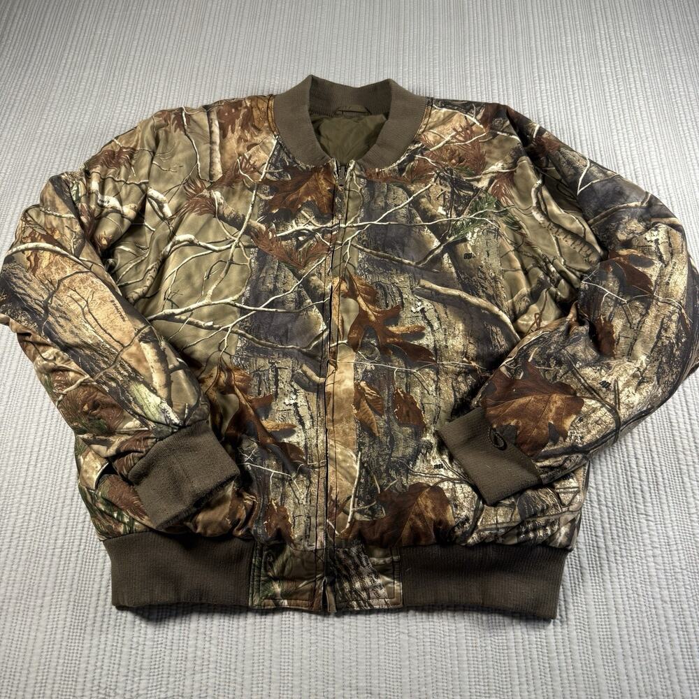 Cabelas Coat Camo Reversible Mens XL Thinsulate Nature Hunting Bomber Jacket
